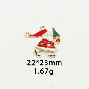 Christmas Santa Claus alloy pendant DIY charm for necklace bracelet jewelry making