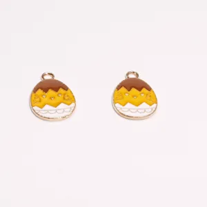 Colgantes de aleación esmaltada de huevo de pascua detalle joyería DIY collar llavero