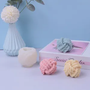 3D Yarn Ball Silicone Mold For Candle Making Cute Hemp Rope Ball Shape Cake Decorating Chocolate Mousse Soap Resin Molds