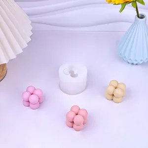 Siliconen 3D magische kubus kaarsmal voor DIY aromatherapie wax en handgemaakte zeep.
