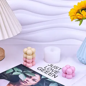 Geometrische Toverkubus Siliconen Vorm Voor DIY Handgemaakte Bellenbal Aromatherapie Kaars Bakken Mousse Taart Chocolade Vorm