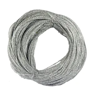 Silver metallic tinsel stems craft pipe cleaners flexible wire for DIY art decoration projects.