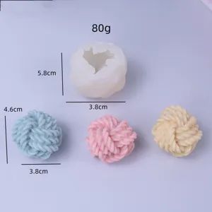 Korean style 3D knot ball silicone candle mold for handmade DIY crafts and baking use.