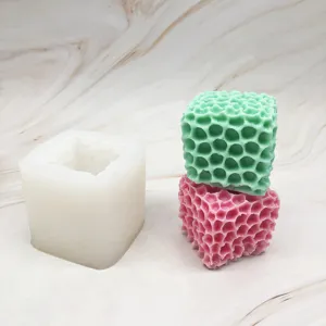 Square Honeycomb Cube Silicone Mold For Candle Aromatherapy Plaster Mousse Cake Baking Mold DIY Handmade Soap Mold