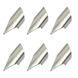 Pennini di ricambio per penna stilografica EF 0.38mm in acciaio inox set 6 pz