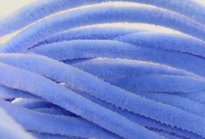 Cure-pipes en velours bleu 10mm epais tiges chenille flexibles fil bricolage art loisirs