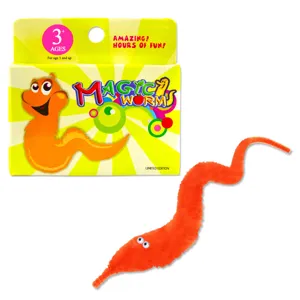 Magic worm toy fuzzy plush crawling caterpillar novelty toy for kids fun and entertainment