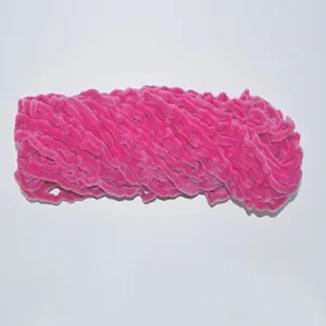 Pink chenille stems craft wire detail shot, flexible plush pipe cleaners for DIY projects.