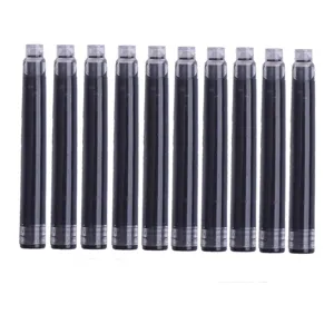 Set de cartuchos de tinta para pluma estilográfica, tubos negros universales, 10 pzas.
