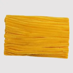 Yellow chenille stems pipe cleaners DIY craft supplies fuzzy wire pipe cleaners 100pcs