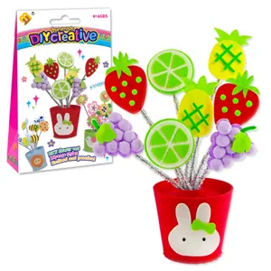 Children DIY Non Woven Flower Pot Handmade Craft Kit Educational Creative Material Package Kids Art Toy Gift Set