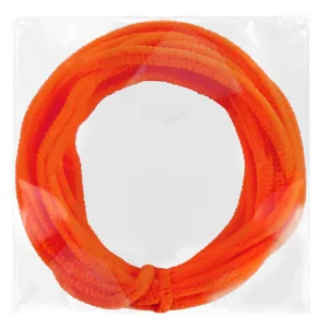 10mmx9m cure-pipes orange chenille tres dense pour loisirs creatifs bricolage diy