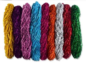 Glitter pipe cleaners close-up detail showing vibrant assorted colors for DIY crafts