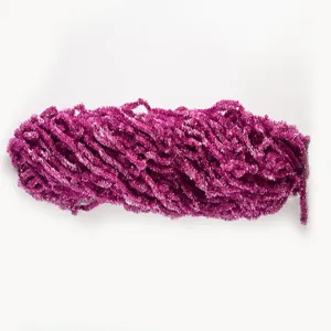Detail shot of pink metallic pipe cleaners showing sparkly texture and fine wire core.