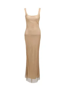 Robe Longue Bretelles Paillettes Strass Sexy Col Carré Coupe Ajustée Robe De Soirée