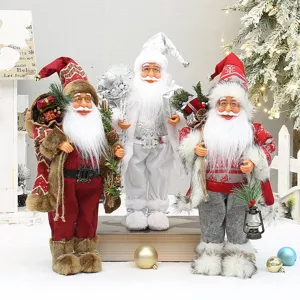 18 Pollici In Piedi Babbo Natale Peluche Statuetta Decorazione Natalizia Tavolo Casa