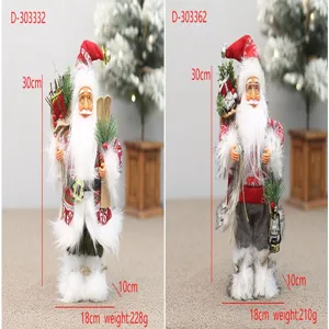 Standing Santa Claus figurine Christmas home decoration table ornament 30cm height