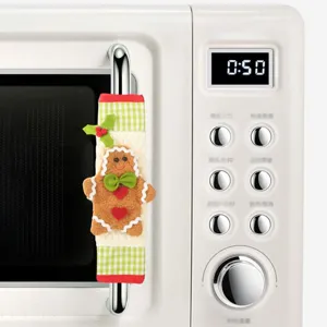 Housse de poignee d'appareil de bonhomme de pain d'epice de Noel pour refrigerateur micro-ondes