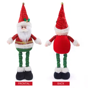 Babbo Natale peluche soprammobile dettaglio vista anteriore e posteriore festa