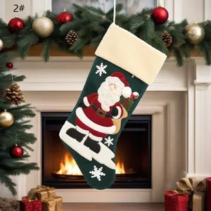 Weihnachten gestickte Vintage Strumpf Kamin hängen Urlaub Geschenk Beutel Dekoration