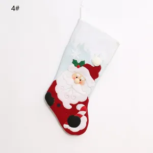 Weihnachtsstrumpf Weihnachtsmann Stickerei Feiertag Dekoration Kamin Hängende Geschenktüte