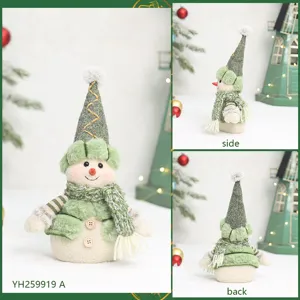 Navidad muñeco de nieve peluche decoración de mesa lindo adorno festivo navideño