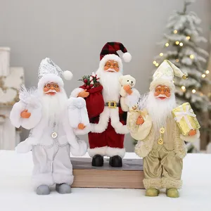 Weihnachtsmann Figuren stehend 30cm Tischdekoration Weihnachtsdeko Dekoartikel Set