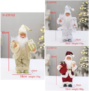 Weihnachten stehende Weihnachtsmann Puppe Dekoration 30cm festliche Tischdekoration neu