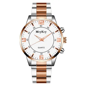 Detailed close-up view of the luxury quartz watch dial showing precise markers and sleek hands.