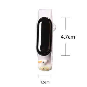 Kids LED electronic watch cute cartoon duck white silicone band digital wrist watch