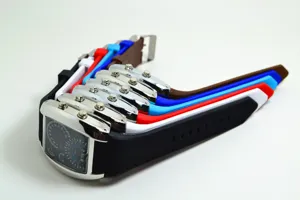Herren Luftfahrt LED Elektronikuhr mit Dashboard Zifferblatt und Silikonarmband