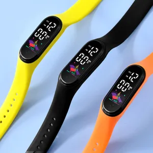 Digitale LED elektronische Uhr Silikonarmband Schüler wasserdicht Sport Armband neu
