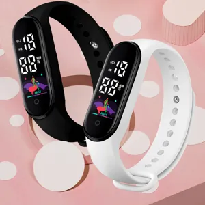 Kinder Digital LED Sport Uhr Wasserdicht Silikon Armband Touchscreen Armreif Bunte Outdoor Armband für Schüler Geschenk