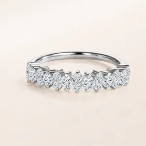 Detailed view of S925 sterling silver cluster zircon ring, exquisite stacked design for women.