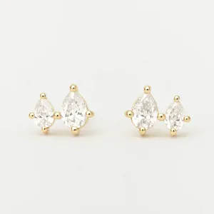 Mode Waterdruppel Strass Oorknopjes Met 925 Sterling Zilver Stift Minimalistisch Ins Stijl Ingelegd Oorbellen Sieraden Cadeau Voor Dames