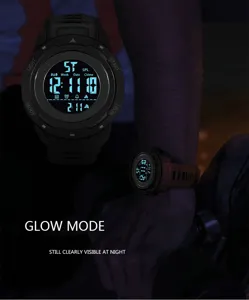 Men sport digital watch waterproof luminous outdoor tactical wristwatch for students teen