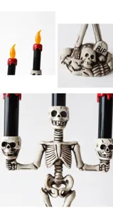 Chandelier squelette Halloween lampe électronique LED décoration de fête effrayante