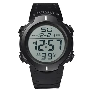 Orologio sportivo digitale nero per uomo e adolescenti impermeabile polso elettronico orologio