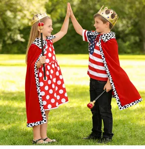 Kids crown king birthday hat costume props party dress up gold crown scepter set for children