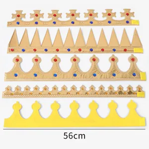 Kids Crown Birthday Hat King Crown Party Prop Glitter Fabric Crown For Children Birthday Party Celebration Costume Accessories