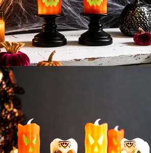 Φωτιστικά LED κολοκύθας Halloween και τρομακτικά αξεσουάρ φάντασματος για διακόσμηση.