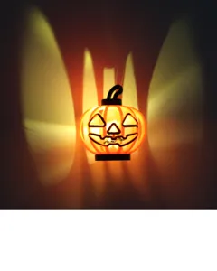 Halloween vintage pumpkin lamp hollow candle holder desktop decoration LED night light