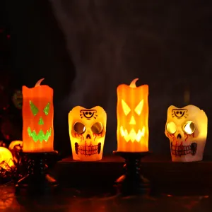 Διακόσμηση Halloween Λάμπες Κηροπήγιο Κολοκύθας Ηλεκτρονικά Αξεσουάρ Τρόμου Σκελετός Λάμπας Φως Κεριού
