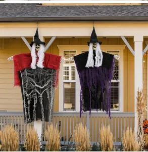 Halloween hanging ghost decoration scary prop outdoor porch spooky reaper decor skull set