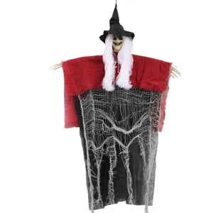 Halloween Hanging Skeleton Witch Prop Outdoor Haunted House Party Decor Decoration Ghost