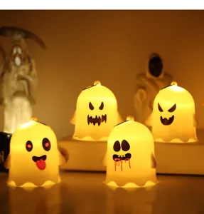 Halloween mignon fantôme LED veilleuse fête décorative lampe bougie électronique