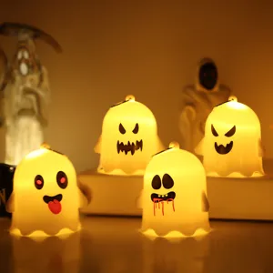 Halloween mignon fantôme LED veilleuse bougie électronique décoration fête accessoire