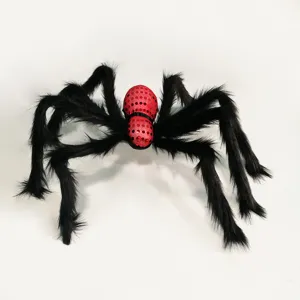 Peluche de araña negra grande simulación de Halloween accesorio decoración fiesta