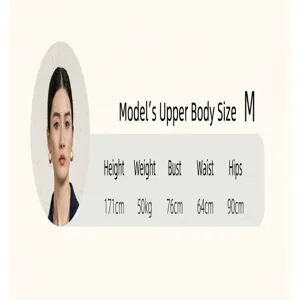 Detailed size chart and model fit reference for women's high-waisted wool wide-leg pants.