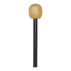 Children Halloween Party Toy Microphone Prop Gold Glitter Fake Mic Main Display View